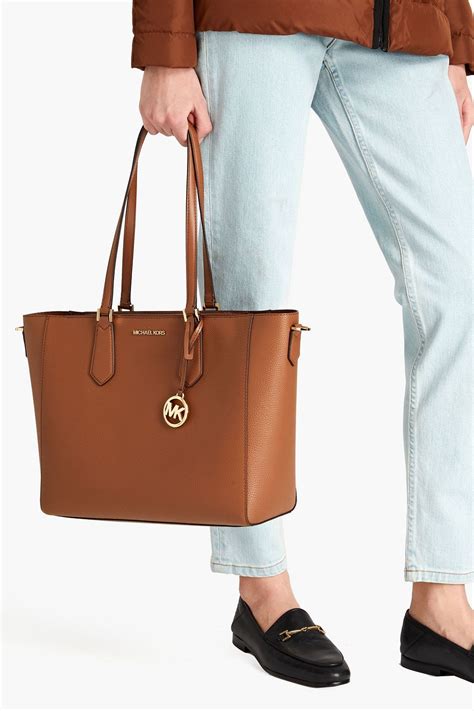 michael kors kimberly tote black|kimberly pebble tote bag.